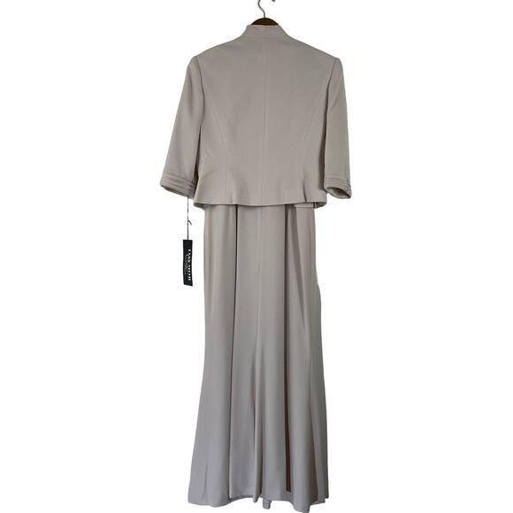 Daymor Couture Petite Bone Wedding Bridesmaid Gown Studded Chest 10 NWT - Picture 7 of 10